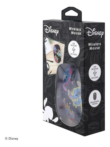 Mouse Inalámbrico Disney Lilo Y Stitch Ergonómico Azul