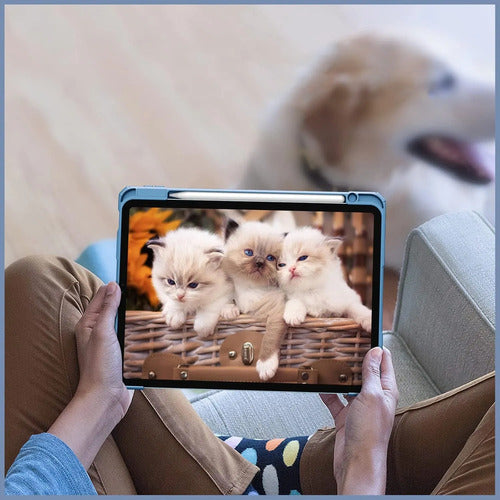 Funda Hybrid Slim Para iPad Air 11' M3/m2, 5ta/4ta. Azul