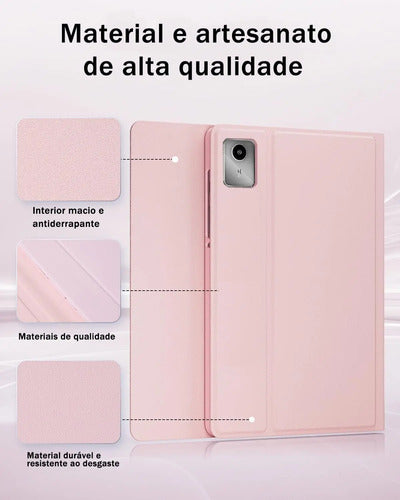 Funda Con Teclado Para Lenovo Tab M11/k11 Lte 2024 11 Rosa