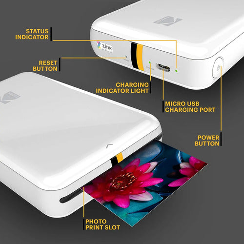 Impresora De Fotos Koda Step Instant Smartphone - Blanco Blanco