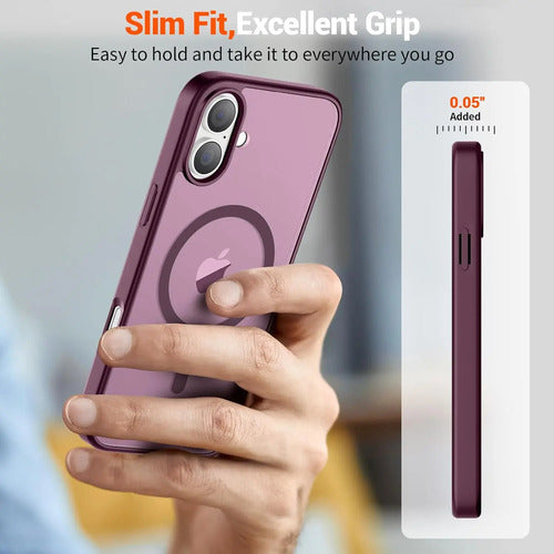 Funda Magnética Supfine Para iPhone 16 Bordó
