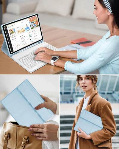 Funda Con Teclado Para Samsung Tab S11 Ultra Azul