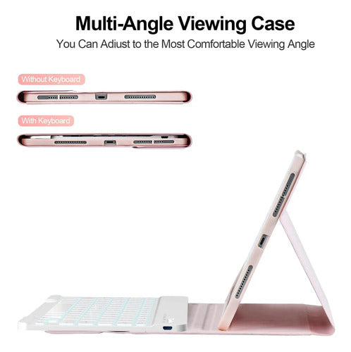 Funda Con Tecladopara iPad Pro Rosa