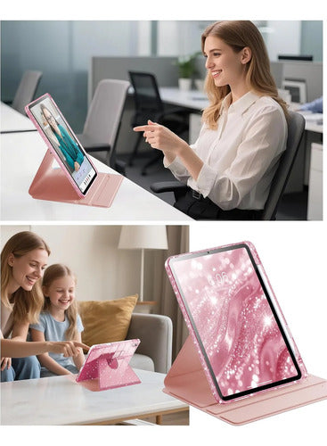 Funda Giratoria Para iPad Air 11' Rosa