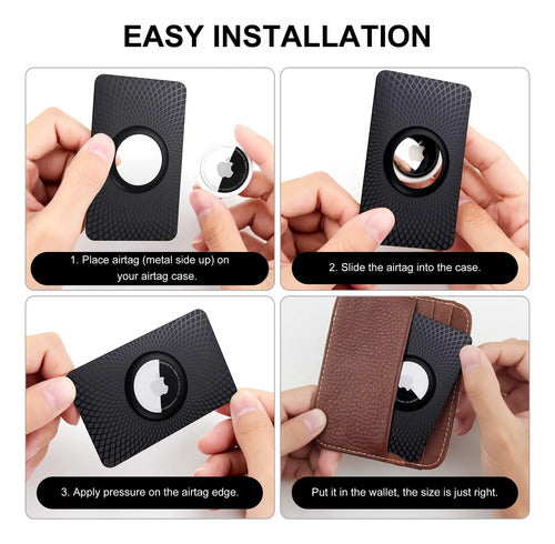 Paquete De Fundas Para Airtag De Apple Ultra-delgadas (x2) Negro