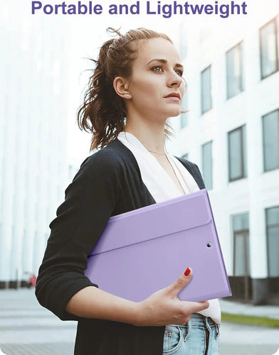 Funda Con Teclado Para iPad 9th Gen 10.2 Morado