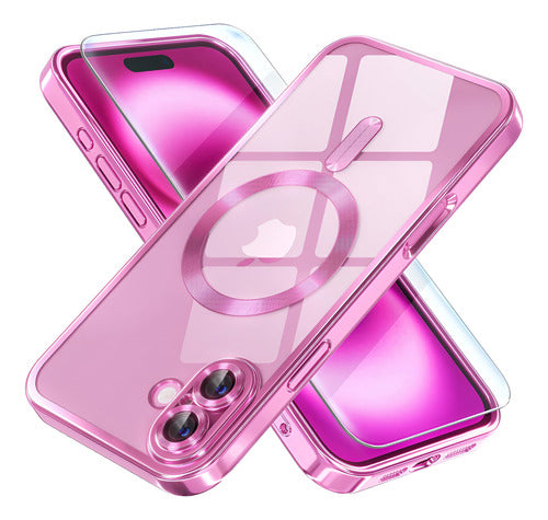 Funda Magnética Para iPhone 16 Rosa Chicle
