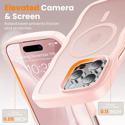 Funda Para iPhone 16 Pro Con Correa Rosa Lisa