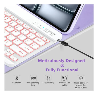 Funda Con Teclado Para iPad Pro 13'' (m4) 2024 Luz Azul