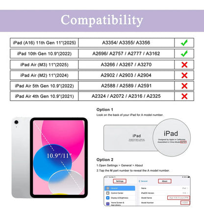 Funda Con Teclado Para iPad (a16) 11th/10th Gen Violeta