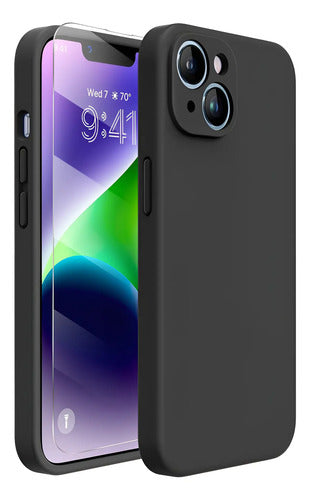 Funda Miracase Para iPhone 14 Con Protector De Pantalla, ... Negro