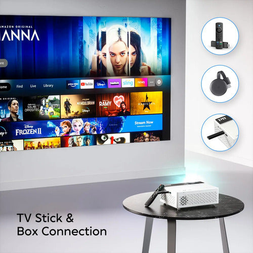 Proyector Compacto Hd 1080p Tmy Con Bluetooth Blanco