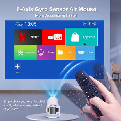 Mini Proyector Hy300pro Con Wifi Y Bluetooth, 4k Blanco