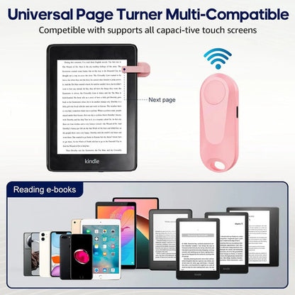 E-reader Control Remoto Girador De Paginas Rosa