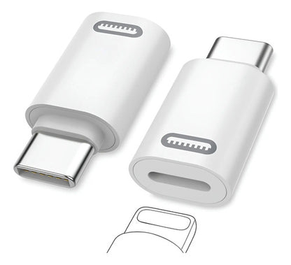 Adaptador Lightning A Usb C Para Para iPhone Y Galaxy Blanco