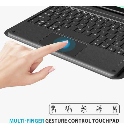 Funda Con Teclado Inalámbrico Para Galaxy Tab A11 & A9 Negro