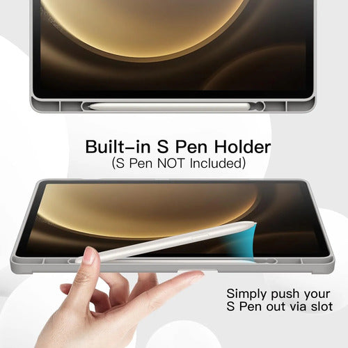 Funda Jetech Para Samsung Galaxy Tab S10 Lite / S10 Fe / ... Plateado Lisa