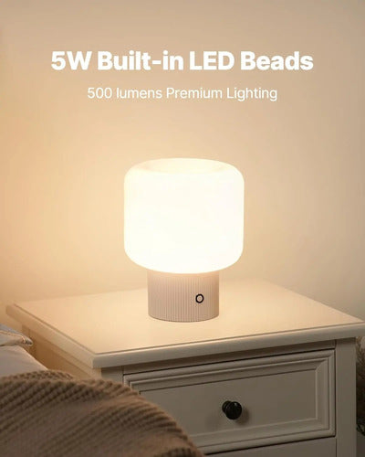 Lámpara De Mesa Recargable Led Blanco