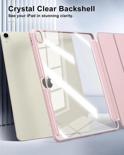 Funda Timovo Para iPad Air 13 Pulgadas M2 2024 - Gris Claro Rosa