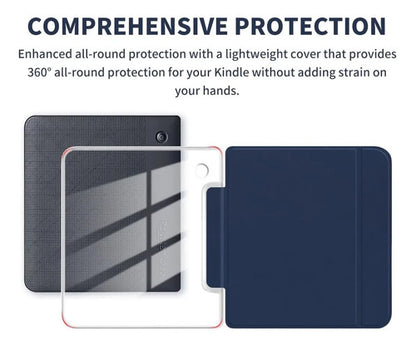 Funda Para Kobo Libra Color 7 Pulgadas Azul Marino Lisa