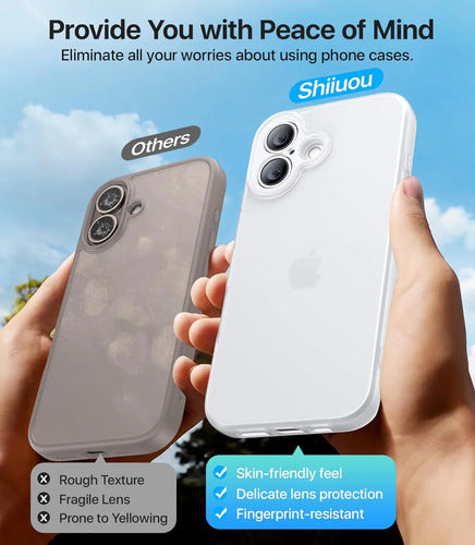 Funda Protectora Para iPhone 16, Antigolpes Blanco