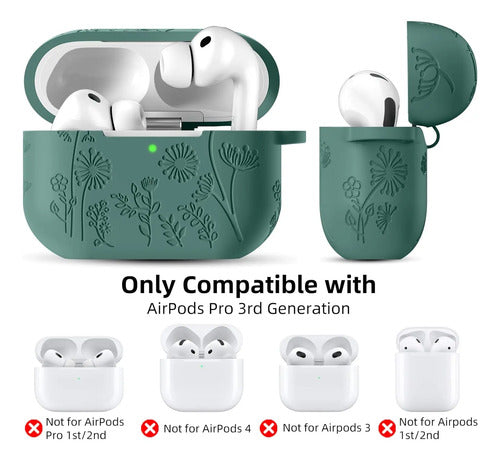 Funda Para AirPods Pro 3 De Silicona Verde Oscuro