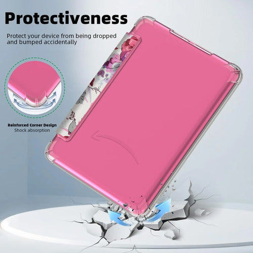 Funda Para Kindle 7 Pulgadas (12a Generación 2024) Rosa Floral