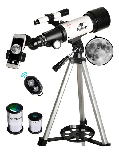 Telescopio Ajustable De 70mm Para Niños Y Principiantes Color