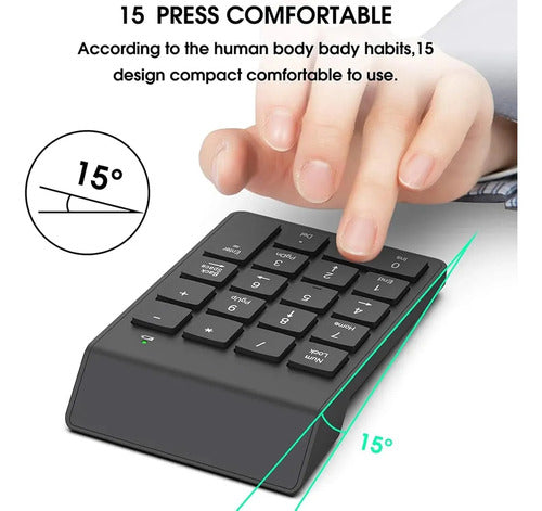 Teclado Numerico Inalambrico Para Laptop Negro Español