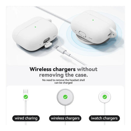 Funda De Silicona Para AirPods Pro 3 Con Kit Limpieza Blanco