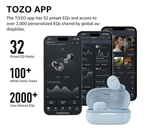 Audífonos Inalámbricos Tozo A1 Bluetooth Azul