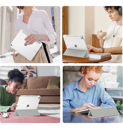 Funda Moko Para iPad Air Con Soporte Para Lápiz Plateado