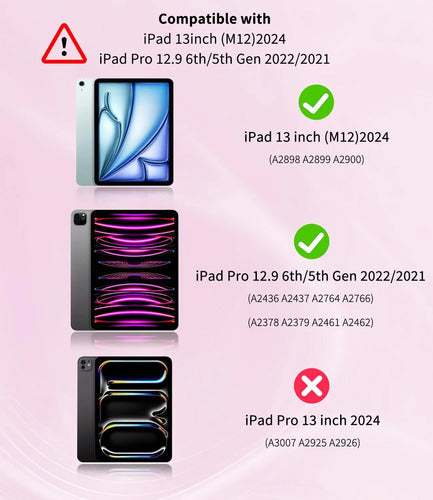 Funda Con Teclado Para iPad Air Y iPad Pro Rosa
