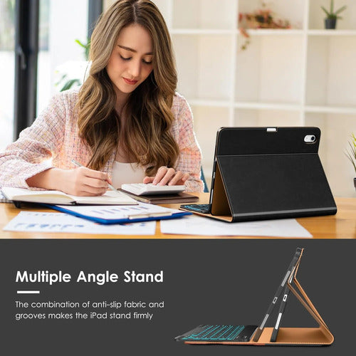 Funda Con Teclado Para iPad Air 11-inch Y Air 10.9 Inch Negro
