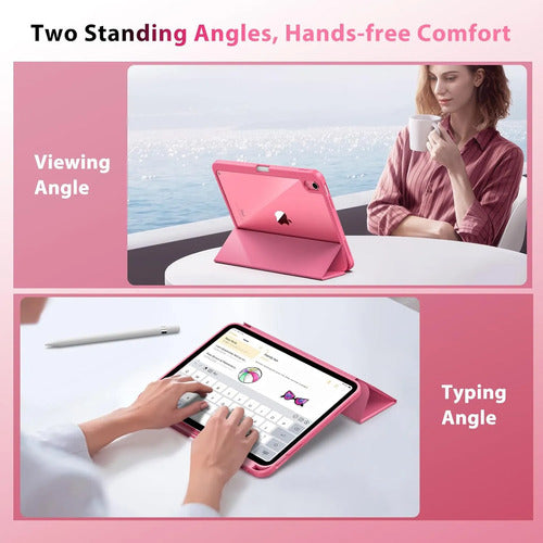 Funda Para iPad A16, 11va Gen 11'' 2025 Y 10ma Gen 10.9'' Rosa Chicle
