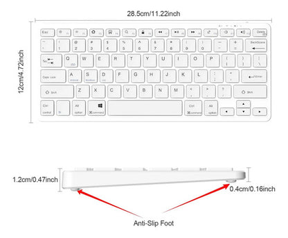 Teclado Bluetooth Taiyang Para iPad Y Dispositivos Bluetooth Blanco