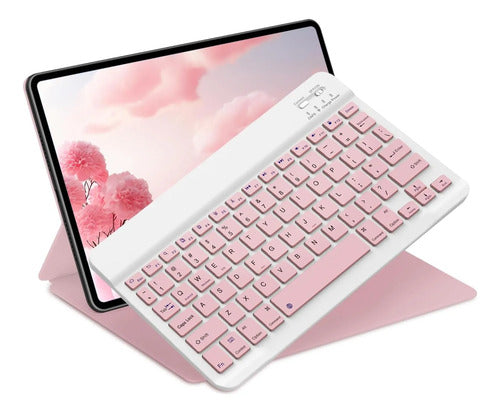 Teclado Bluetooth Noox Para iPad Y Tablets Rosa