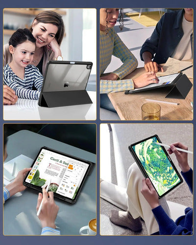 Funda Timovo Para iPad Air 13 Pulgadas M2 2024 - Gris Claro Negro