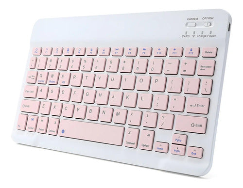 Teclado Bluetooth Ultra-delgado Recargable Rosa Rosa