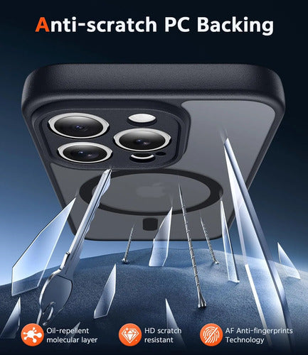 Funda Para iPhone 14 Pro Transparente Anti-amarilleo Negro