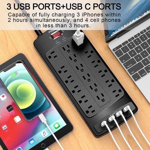 Regleta Inteligente 18 Tomas Y 4 Usb