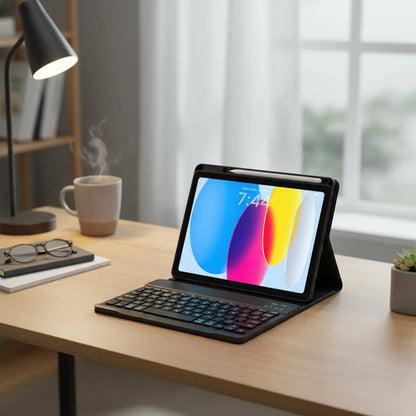 Funda Con Teclado Para iPad A16