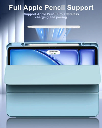 Funda Timovo Para iPad Air 13 Pulgadas M2 2024 - Gris Claro Azul Claro