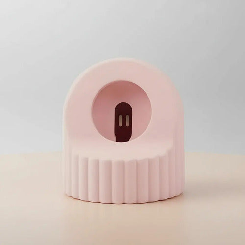 Soporte De Carga De Silicona Para Apple Watch Rosa Claro