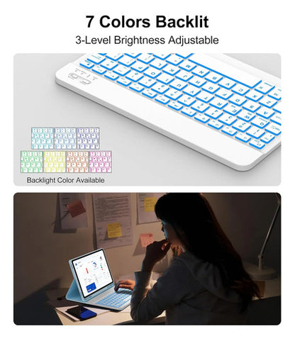 Funda Con Teclado Para Samsung Galaxy Tab S10 Lite/s10 Fe... Azul