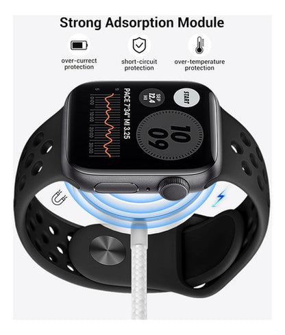 Cable De Carga 3 En 2 Temdan Para Apple Watch Y iPhone Blanco