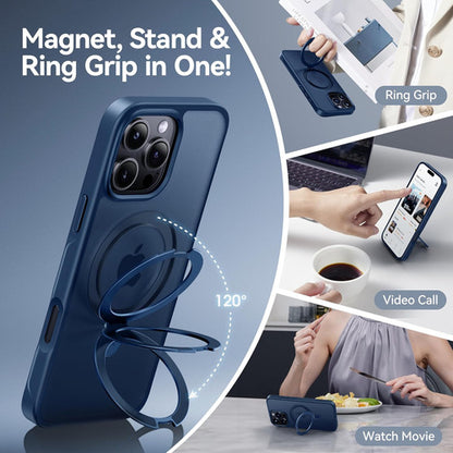 Funda Para iPhone 16 Pro Max Con Soporte Magnética. Azul