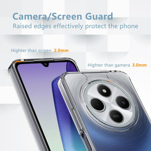 Funda Para Redmi 14c 4g, Protección Militar Rojo