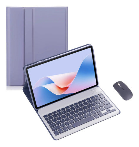Funda Con Teclado Para Lenovo Tab K10/m10 Fhd Plus Violeta
