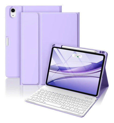 Funda Con Teclado Para iPad Air 11'' M3/m2, 2025 Lila